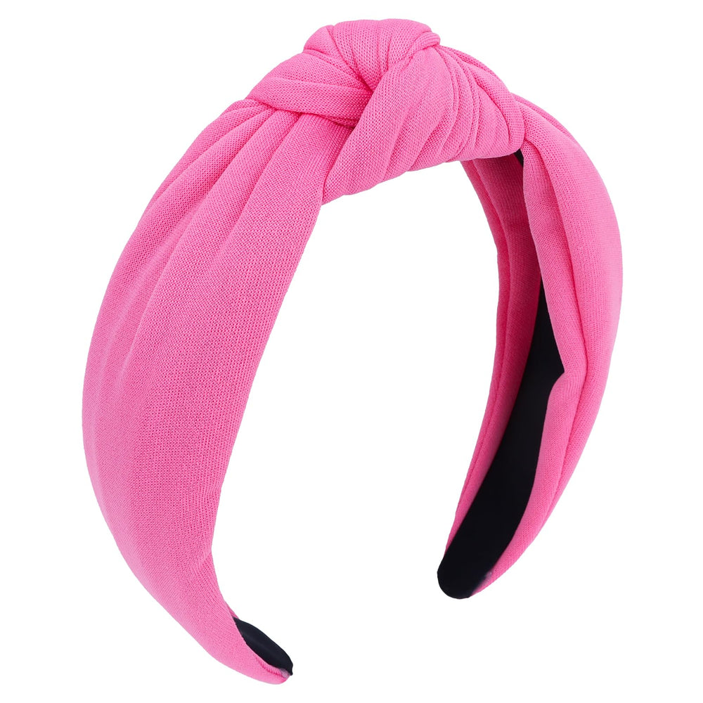 CURASA pink wide knot headband for women, comfortable daily wear.
