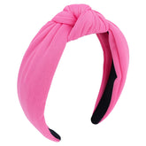 CURASA pink wide knot headband for women, comfortable daily wear.