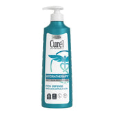 Curel Hydra Therapy, loción para piel mojada, aplicación en ducha mejora hidratación.