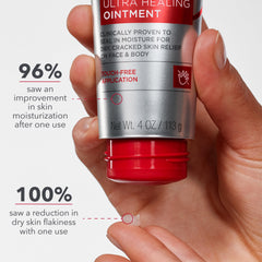 Curel Ultra Healing Ointment funciona en cara y cuerpo para piel seca.