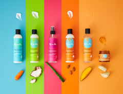 Curls Passion Fruit Control Paste applied to hairline demonstration