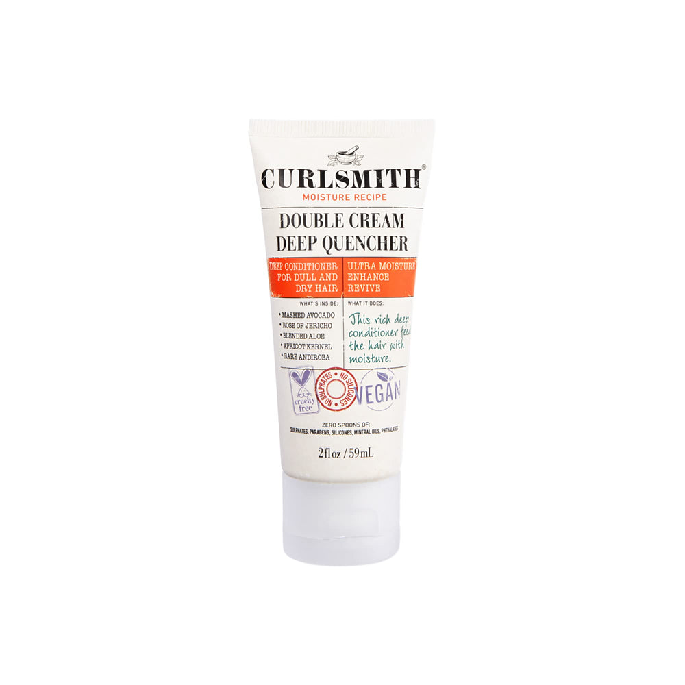 CURLSMITH Doble Crema: textura mantequilla para hidratación profunda del cabello seco.