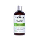 CURLSMITH Frizz Control Shampoo bottle showcases frizz-fighting action for defined curls.