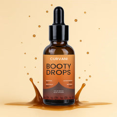 Curvani Booty Drops: etiqueta-empaque elegante que inspira confianza.
