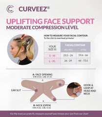 CURVEEZ post-surgery recovery chin strap fabric detail highlights soft, breathable material.