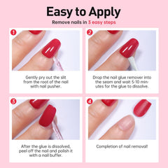 Curvlife multi-use remover enables fast removal of press-on nails and polish.