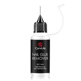CurvLife 20ml nail glue remover bottle with wooden sticks for precise removal.