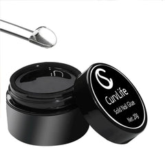 Curvlife solid gel nail glue 15g provides strong, long-lasting adhesion.