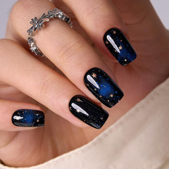 Curvlife uñas cielo estrellado frances en caja, listas para aplicar rápidamente.