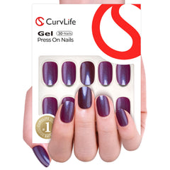 Curvlife juego de uñas con cubiertas completas para acabado natural