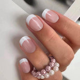 Curvlife uñas postizas 30 piezas, diseño albaricoque, cobertura total para un aspecto natural