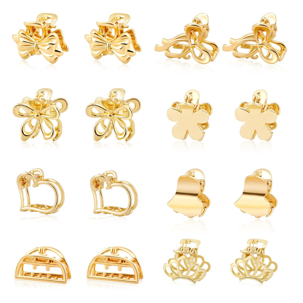 CWJCYTNSN flower clip gold decorates hair while providing secure hold.