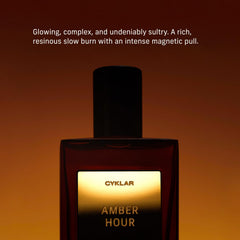 CYKLAR Amber Hour Palo Santo note adds earthy warmth for evening rituals.