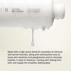 Closeup of texture shows milky, fast-absorbing formula for sensitive skin