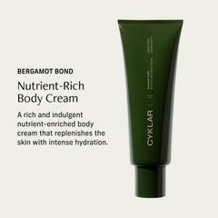 CYKLAR Nutrient Rich Body Cream texture close-up highlights velvet-skin finish