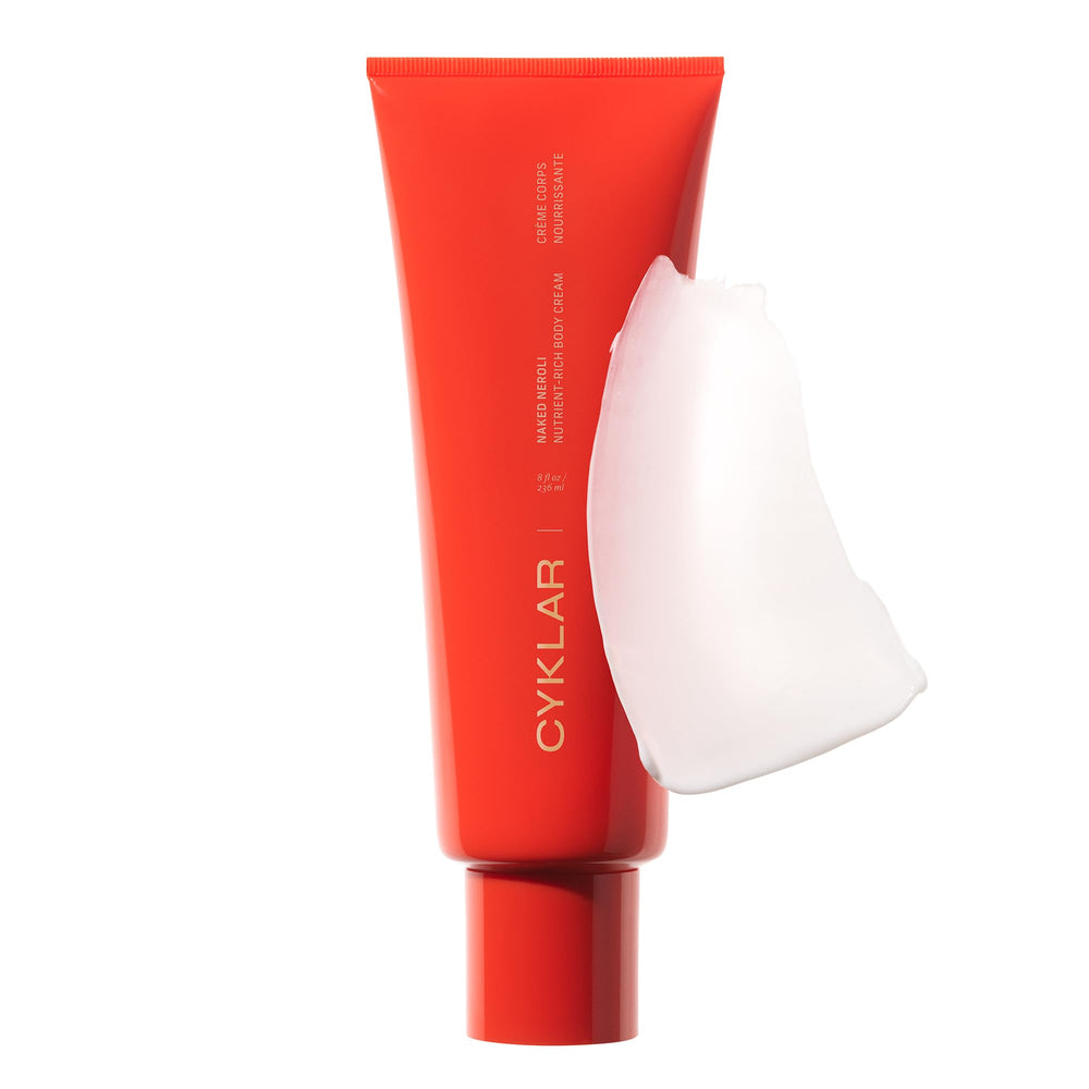CYKLAR nutrient rich body cream tube ready for quick, non-greasy hydration.