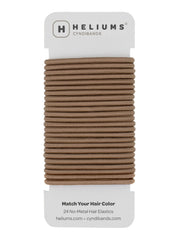 Cyndibands cintas elásticas 4mm marrón claro, ideal para coletas discretas sin dañar el cabello.