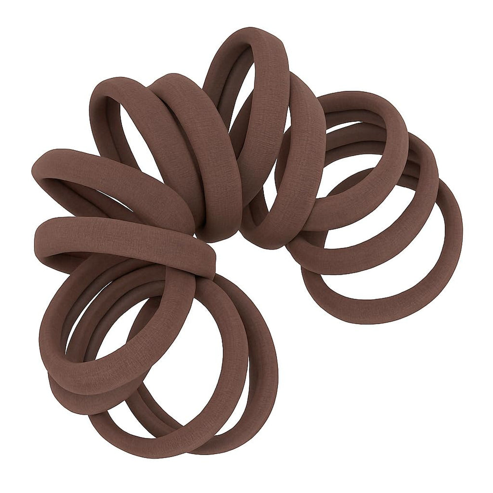 Cyndibands coletero sin costura marrón de 1,5 pulgadas para uso diario, sin tirones.
