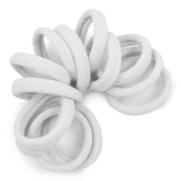 Cyndibands ligas de pelo sin costuras blanca para recogido cómodo
