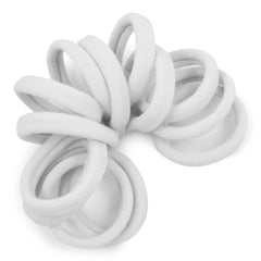 Cyndibands ligas de pelo sin costuras blanca para recogido cómodo