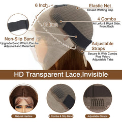 Cypha 180-density chocolate brown wig adds fullness and natural movement