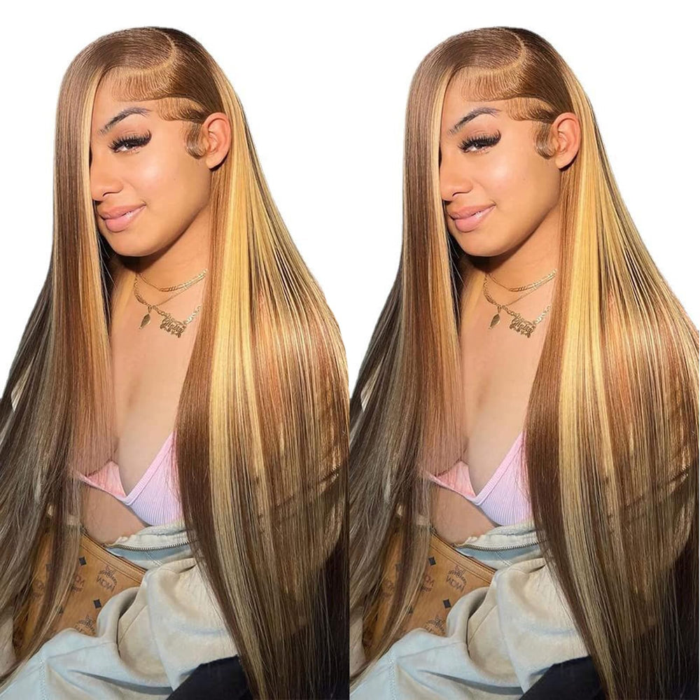 Cypha Ombre Lace Front Wig with 13x6 HD lace blends naturally for seamless scalp appearance.