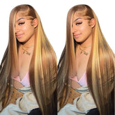 Cypha Ombre Lace Front Wig with 13x6 HD lace blends naturally for seamless scalp appearance.