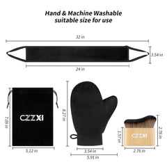 CZZXI brocha cuerpo bronceado cerdas sintéticas para difuminar