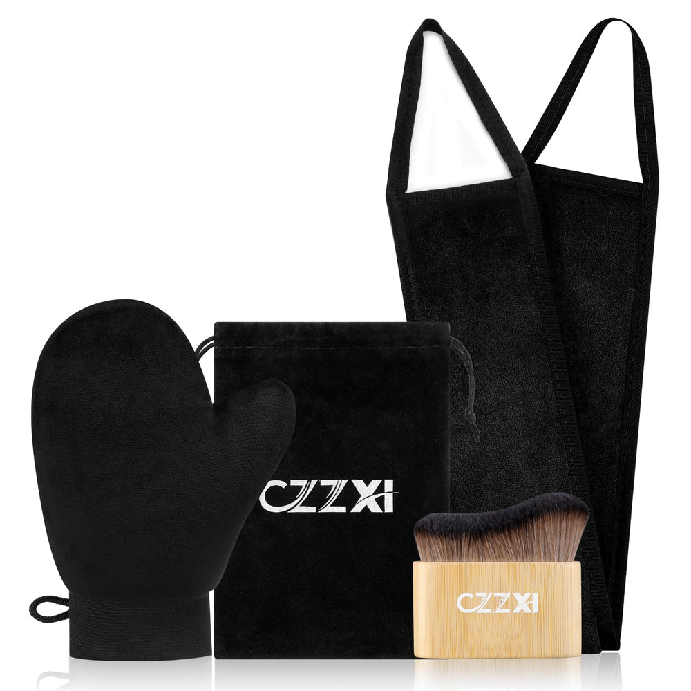 CZZXI guante bronceador 3 en 1 para aplicación suave y uniforme
