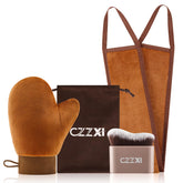 CZZXI tanning mitt for face and body delivering smooth, streak-free results