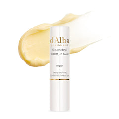 Balsamo labial d'alba Piedmont con trufa blanca, hidratación suave y brillo natural.