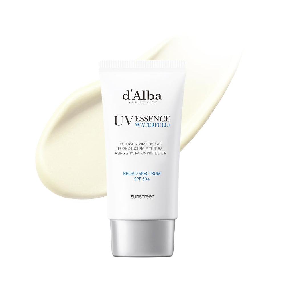 d'alba Piedmont Waterfull Essence Sunscreen en envase, protección diaria ligera