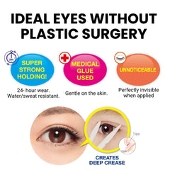 D-UP Waterproof eyelid tape resists sweat for all-day crease definition