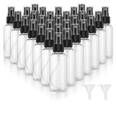 Dabacc 30-pack 2 oz spray bottles in clear plastic for travel and organization.