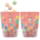 Dabble & Dollop mini bath bombs in a resealable pouch for easy storage and fresh scents.