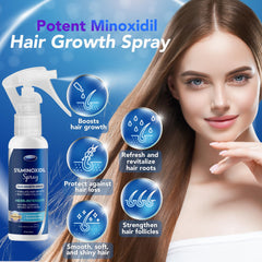 DABIDA women applying minoxidil spray to revitalize roots