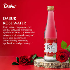 Dabur Agua de Rosas, rostro radiante con uso facial como tónico suave.