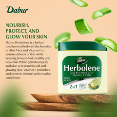 Dabur Herbolene Aloe Vaselina textura cremosa lista para aplicar