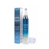 DACYMUN caffeine retinol eye cream bottle with roller closeup for depuffing and smoother under-eye skin.