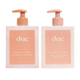 DAE Signature Shampoo bottle close-up highlighting rich cleansing lather for all hair types.
