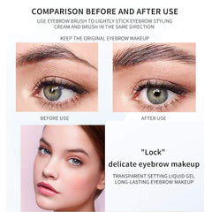 DAGEDA apply brow gel preview showing quick shaping and setting.