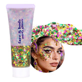 DAGEDA Mardi Gras glitter gel para cabello, brillo duradero y llamativo