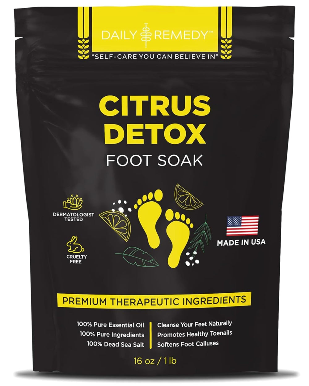 Daily Remedy: baño de pies detox cítrico para relajar y desintoxicar.