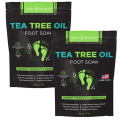 Daily Remedy Tea Tree Oil Foot Soak bath for soothing tired feet and toenail comfort.