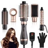 DAILYLIFE 5-in-1 hair dryer brush set with attachments for versatile at-home styling