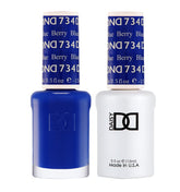 Daisy DND Esmalte gel azul rey, botella: color intenso y cobertura duradera.