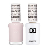 DAISY DND esmalte gel 860 blanco-rosado para uñas elegantes