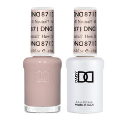 Esmalte gel Daisy DND How Do U Neutral en botella, acabado suave y duradero