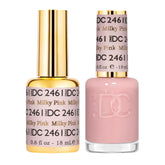 DAISY DND gel polish rosa lechoso 2461 en botella, cobertura suave