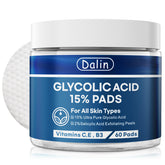 Dalin: discos exfoliantes glicólico 15% para renovación suave de la piel.
